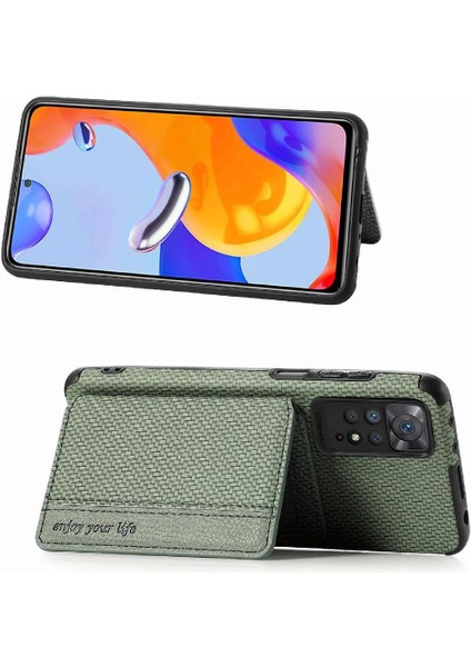 Xiaomi Redmi Için Not 11 Pro 4g/5g Standı Fonksiyonu Manyetik Kart Rfıd (Yurt Dışından)