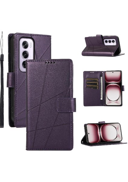 Oppo Oppo 12 Pro 5g Için Flip Case Üç Kart Yuvaları Darbeye Kickstand (Yurt Dışından)