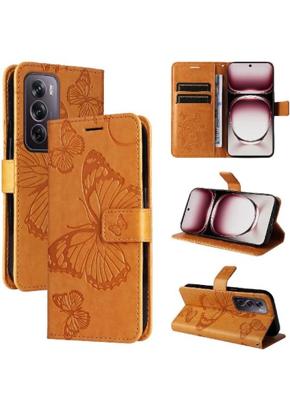 Oppo Için Kılıf Card 12 Pro 5g Flip Kickstand Pu Deri Kart Yuvası ile (Yurt Dışından)