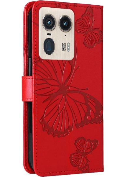 Motorola Moto X50 Ultra 5g Pu Deri Manyetik Kapak Için Kılıf Kart ile (Yurt Dışından)