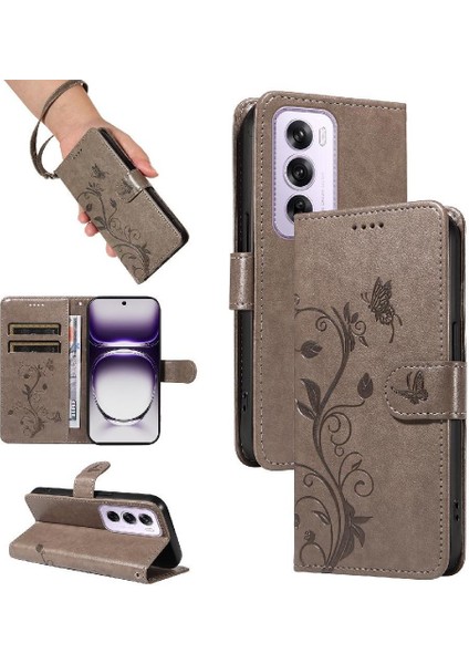 Oppo Hand 12 5g Için Kılıf ve Kart Yuvası El Yüksek ile Kabartmalı Kelebek (Yurt Dışından)