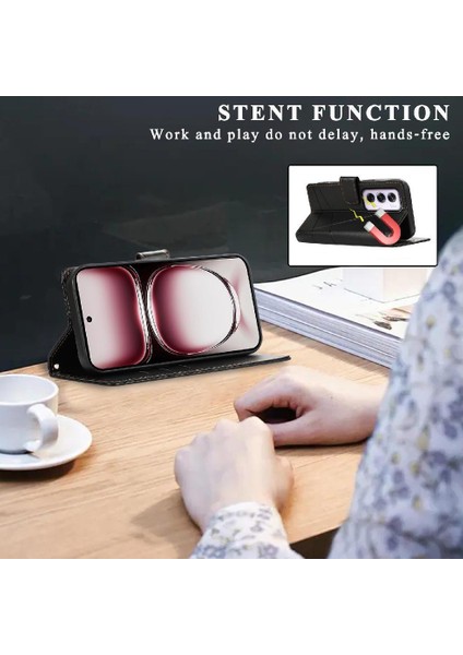 Oppo Oppo 12 Pro 5g Için Flip Case Üç Kart Yuvaları Darbeye Kickstand (Yurt Dışından) fırsatları