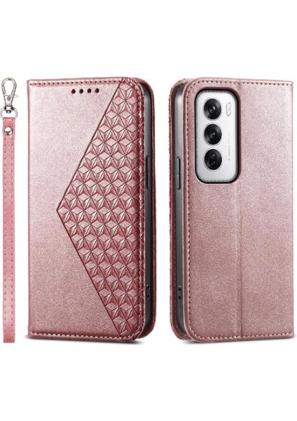 Oppo Oppo 12 5g Günlük Kullanım Için Flip Case Standı Cüzdan Eşkenar Dörtgen Şekli El (Yurt Dışından) fırsatları
