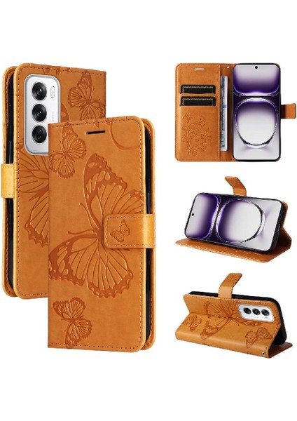 Kart Yuvası Standı Flip Pu ile Oppo Oppo 12 5g Darbeye Dayanıklı Kapak Için Kılıf (Yurt Dışından)