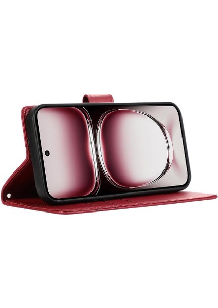Oppo Oppo 12 Pro 5g Için Flip Case Üç Kart Yuvaları Darbeye Kickstand (Yurt Dışından) fırsatları