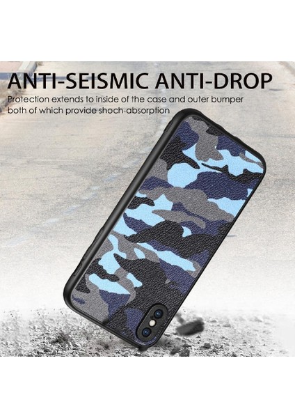 IPhone X/xs Hafif Camo Tasarım Anti Damla Kablosuz Şarj Için Kılıf (Yurt Dışından)