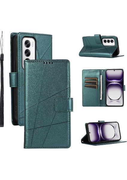 Oppo Oppo 12 5g Için Flip Case Kickstand Üç Kart Yuvaları Şok Emici (Yurt Dışından)