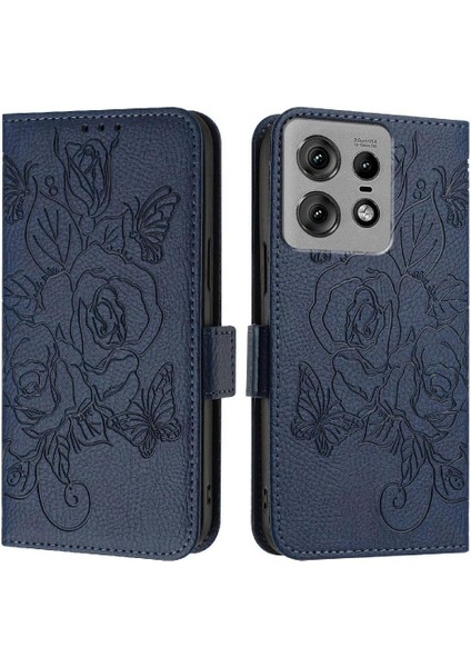 Motorola Kenar 50 Pro Pu Deri Kredi Kartı Yuvası Manyetik ile Kılıf (Yurt Dışından)