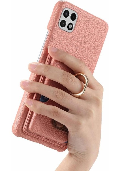 Samsung Galaxy A22 5g Kart Yuvaları Premium Dokulu Deri Yüzük (Yurt Dışından) modelleri
