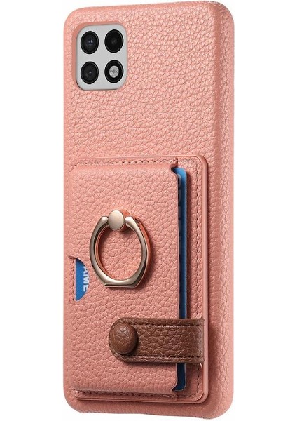 Samsung Galaxy A22 5g Kart Yuvaları Premium Dokulu Deri Yüzük (Yurt Dışından) indirimleri