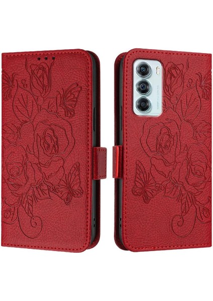 Motorola Kenar S30 Manyetik Cüzdan Kredi Kartı Yuvası Pu Deri (Yurt Dışından)