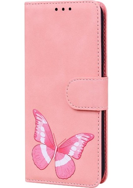 Realme Gt 6 Için Flip Case Kelebek Renk Baskılı Cüzdan Flip Folio Kapak (Yurt Dışından)
