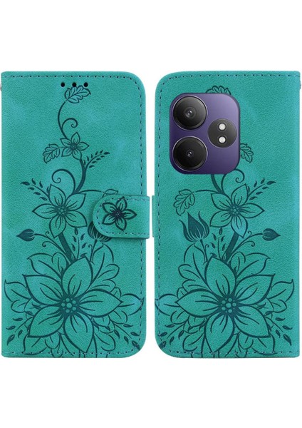 Realme Gt Neo6 Kart Tutucu Kickstand Manyetik Cüzdan Lily Için Flip Case (Yurt Dışından)