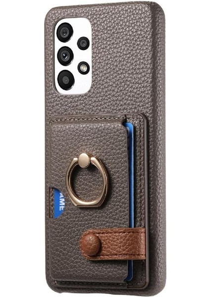 Samsung Galaxy A23 Kart Yuvaları Halka Standı Premium Dokulu Deri (Yurt Dışından) indirimleri