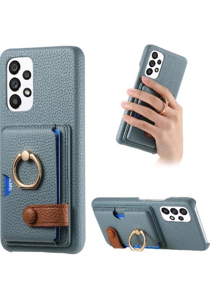 Samsung Galaxy A33 5g Kart Yuvaları Premium Dokulu Deri Yüzük (Yurt Dışından)