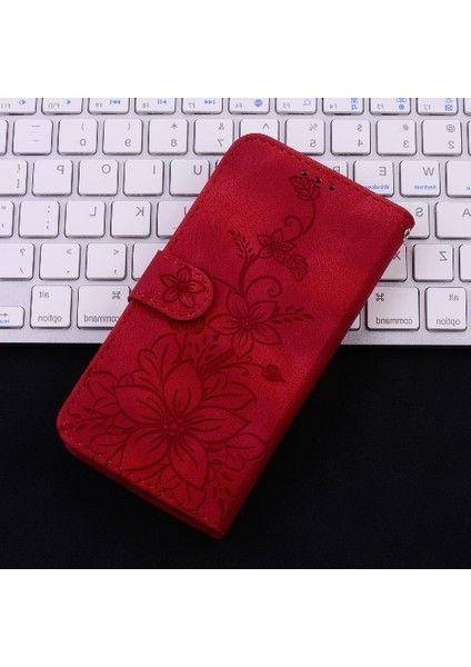 Oneplus Ace 3 Pro Için Flip Case Cüzdan Manyetik Kabartmalı Zambak Kickstand (Yurt Dışından) modelleri