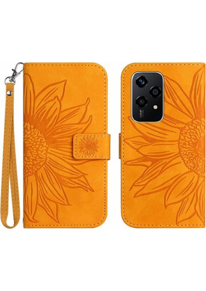 Onur Için Kılıf 200 Lite Kısa Kayış Flip Cüzdan Telefon Kılıfı Kabartmalı Lüks (Yurt Dışından)