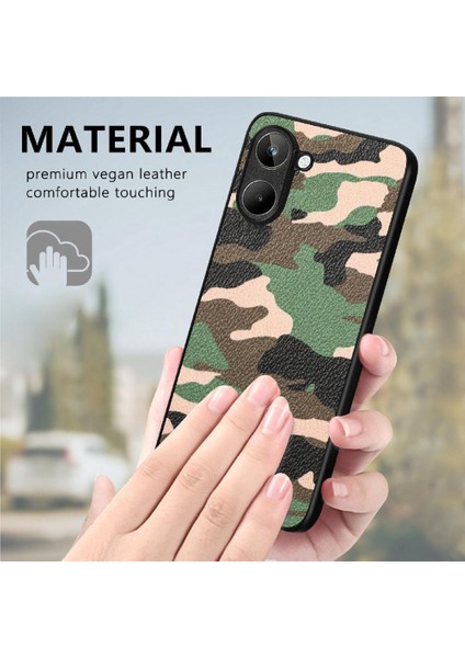 Realme 10 4g Hafif Anti Damla Camo Tasarım Kablosuz Şarj Için Kılıf (Yurt Dışından)