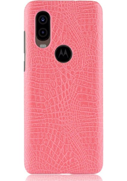 Motorola One Vision Klasik Timsah Moda Için Şık Klasik Kılıf (Yurt Dışından)