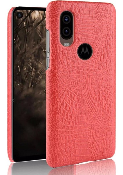 Bdt Shop Motorola One Vision Klasik Timsah Moda Için Şık Klasik Kılıf (Yurt Dışından)