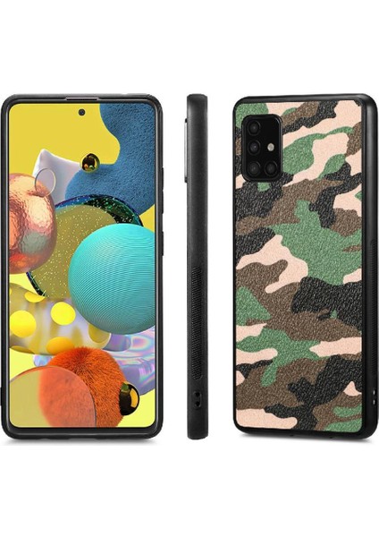 Sansung Galaxy A51 5g Camo Tasarım Anti Damla Kablosuz Şarj Için Kılıf (Yurt Dışından)