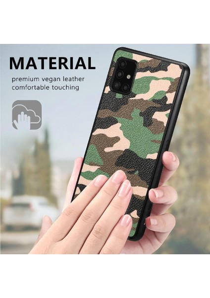 Sansung Galaxy A51 5g Camo Tasarım Anti Damla Kablosuz Şarj Için Kılıf (Yurt Dışından)