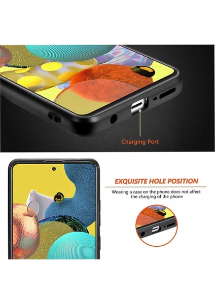 Sansung Galaxy A51 5g Camo Tasarım Anti Damla Kablosuz Şarj Için Kılıf (Yurt Dışından)