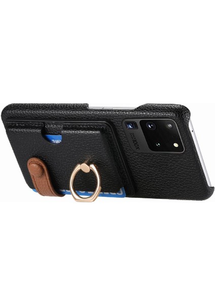 Samsung Galaxy S20 Ultra Halka Standı Premium Dokulu Deri Kart (Yurt Dışından) indirimleri