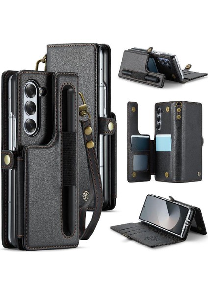 Samsung Galaxy Z Caseme 6 5g Kart Tutucu Ince Kılıf Pu (Yurt Dışından)