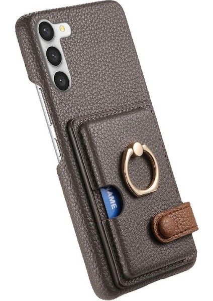 Samsung Galaxy S23 Halka Standı Premium Dokulu Deri Kart Yuvaları (Yurt Dışından) indirimleri