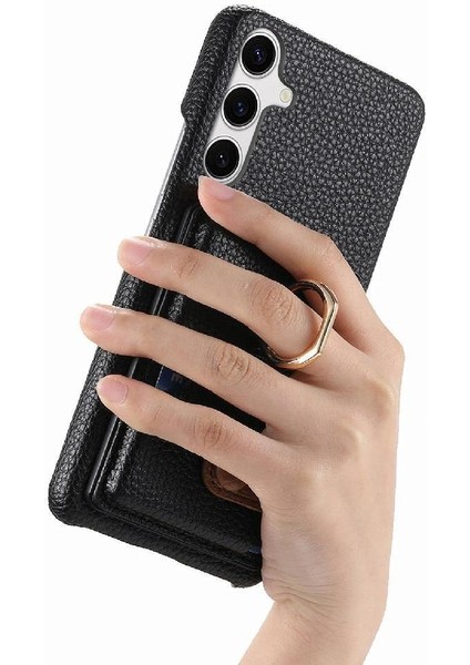 Samsung Galaxy S24 Artı Halka Standı Kart Yuvaları Premium Dokulu (Yurt Dışından) indirimleri