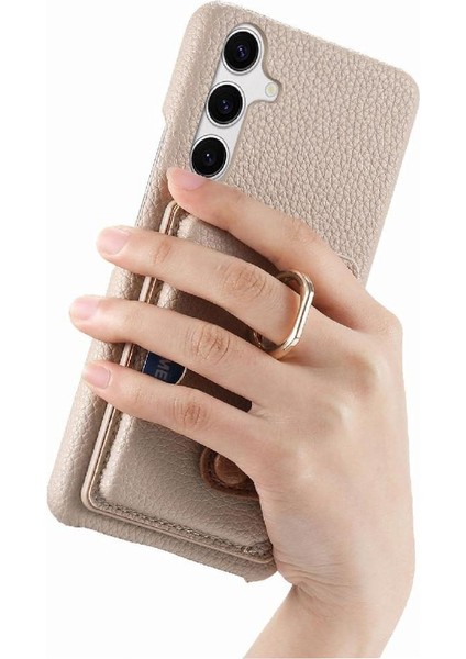 Samsung Galaxy S24 Artı Halka Standı Kart Yuvaları Premium Dokulu (Yurt Dışından) indirimleri