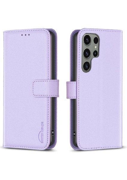 Samsung Galaxy S24 Ultra Çok Renkli Cüzdan Iş Deri Için Flip Case (Yurt Dışından)