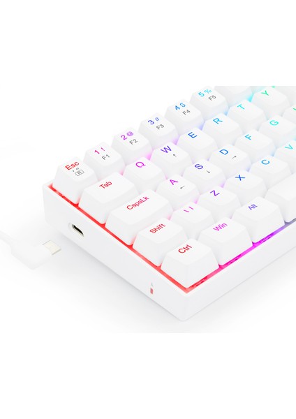 K630W-RGB Dragonborn %60 Blue Switch Mekanik Kablolu Oyuncu Klavyesi