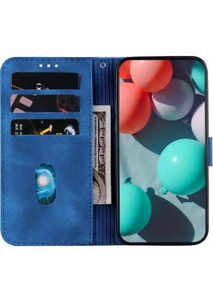 Realme Gt 6t Flip Folio Kapak Için Telefon Kılıfı Pu Deri Kart Yuvası Fonksiyonu (Yurt Dışından)