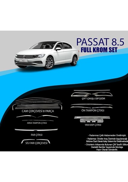 Volkswagen Passat B8,5 Full Krom Set