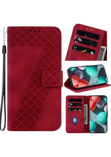 Realme Gt 6t Flip Folio Kapak Için Telefon Kılıfı Pu Deri Kart Yuvası Fonksiyonu (Yurt Dışından)