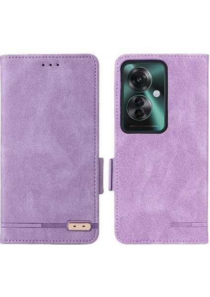 Toka Kart Tutucu ile Oppo RENO11 F 5g Manyetik Cüzdan Için Flip Case (Yurt Dışından)