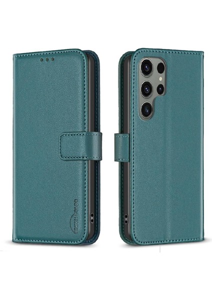 Samsung Galaxy S24 Ultra Çok Renkli Cüzdan Iş Deri Için Flip Case (Yurt Dışından)