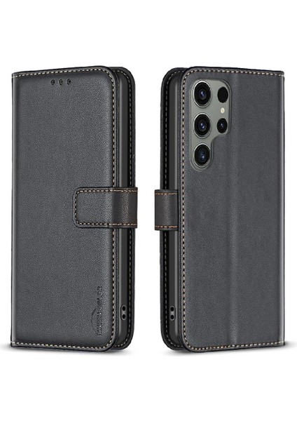 Samsung Galaxy S24 Ultra Çok Renkli Cüzdan Iş Deri Için Flip Case (Yurt Dışından)