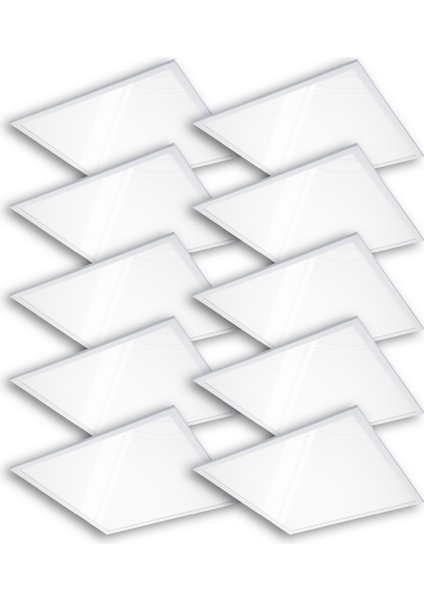 10 Adet LED Panel Sıva Altı Armatür 60X60CM Doğal Beyaz ASA-10131 48W 220V IP20