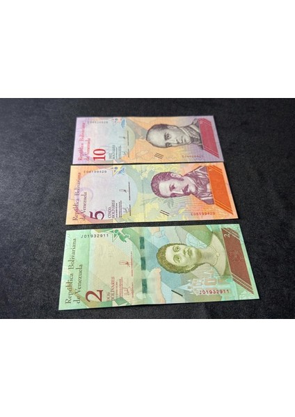 Venezuela Takıım 2, 5, 10 Bolivar Çil Soberano (2018-2021)