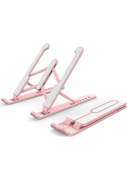 Pembe Dizüstü Bilgisayar Standı Stili MacBook Air Pro Için Tablet Stand Katlanabilir iPad Standı Destek Alüminyum Alaşım Laptop Aksesuarları Laptop Tutucu Not Defteri Için (Yurt Dışından)