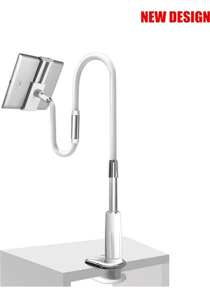 Şerit Renk Stili 130CM Uzun Kol Tablet Tutucu Masaüstü Klips Braketi iPad Masa Tablet Standı Desteği 4 Için.10.tablet Pc'ye (Yurt Dışından)