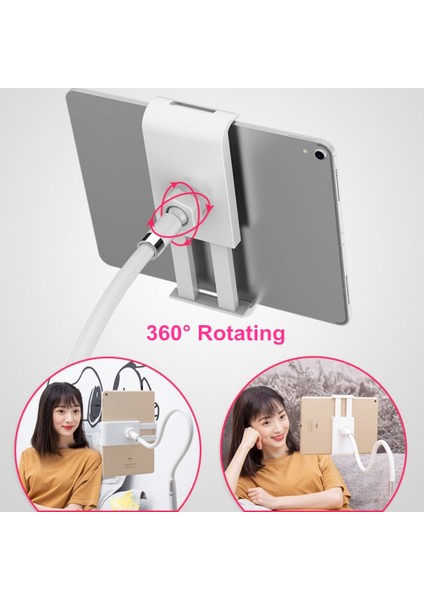 Şerit Renk Stili 130CM Uzun Kol Tablet Tutucu Masaüstü Klips Braketi iPad Masa Tablet Standı Desteği 4 Için.10.tablet Pc'ye (Yurt Dışından)