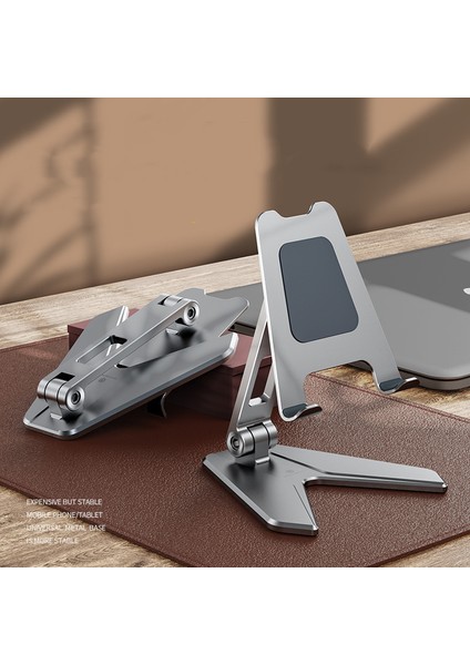 Telefon Için -Gri Tarzı Tablet Stand Tablet Aksesuarları, Çift Eksen Ayarlanabilir Tembel Telefon ve Tablet Askısı, Katlanabilir Taşınabilir Telefon Standı Için iPad iPhone (Yurt Dışından) fiyatları