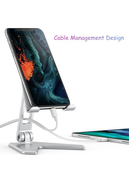Telefon Için -Gri Tarzı Tablet Stand Tablet Aksesuarları, Çift Eksen Ayarlanabilir Tembel Telefon ve Tablet Askısı, Katlanabilir Taşınabilir Telefon Standı Için iPad iPhone (Yurt Dışından) fırsatları