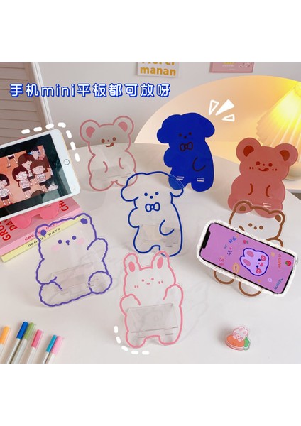Boz Ayı Stili Sevimli Taşınabilir Tutucu Destek Çizgi Film Tembel Braketi Için Kawaii Akrilik Telefon Standı Tutucu Mobil Ipad Masaüstü Okuma Rafı. (Yurt Dışından) modelleri