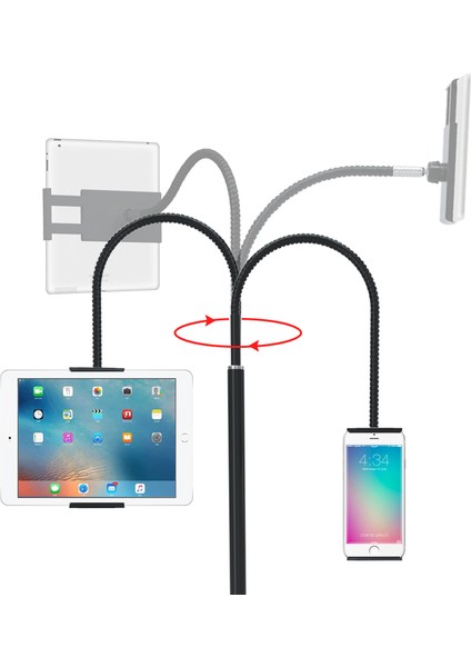 13 5 Inç Tablet Kullanım Stili Esnek Boyunlu Sabit Tabanlı Ayarlanabilir Tablet Taban Standı Koşu Bandı Yatak Için Ipad Hava Inç Tablet Telefon Tutucu (Yurt Dışından) fiyatları