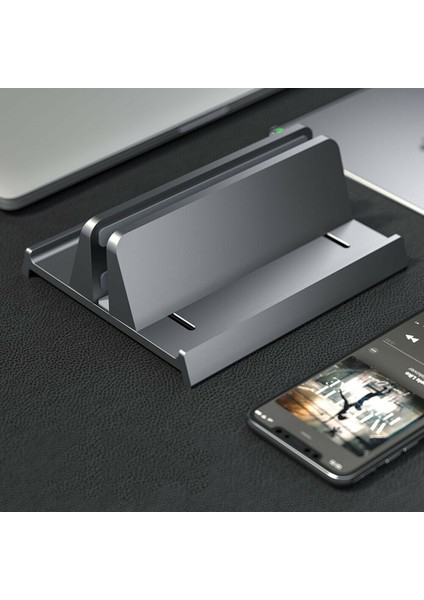 Beyaz Stil Dik Laptop Standı Tutucu Alüminyum Notebook Braketi Bilgisayar Destek Tablet Aksesuarları Masaüstü Ayarlanabilir Katlanabilir Taban (Yurt Dışından)